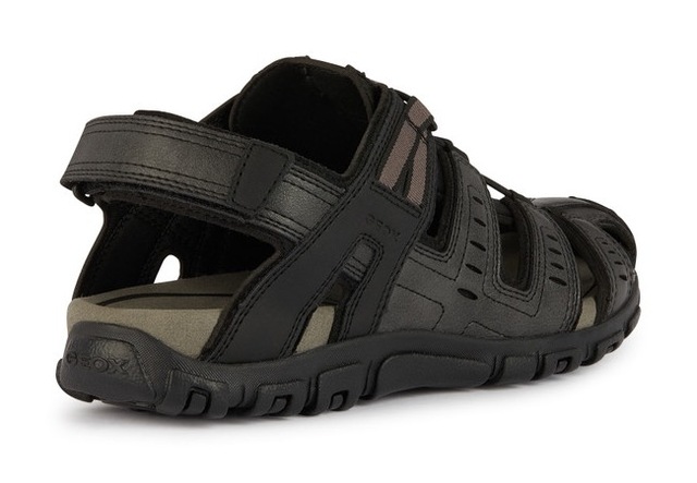 Geox Sandale »UOMO SANDAL STRADA C« , Sommerschuh, Klettschuh, Outdoorsandale, mit Lederfußbett