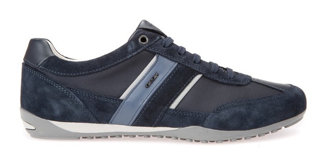 Geox Sneaker »U WELLS C« Casual Schuh, Schnürschuh mit Logoverzierung