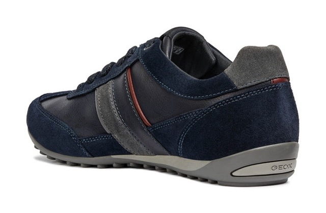 Geox Sneaker »U WELLS C« Casual Schuh, Schnürschuh mit Logoverzierung