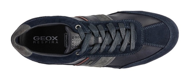 Geox Sneaker »U WELLS C« Casual Schuh, Schnürschuh mit Logoverzierung