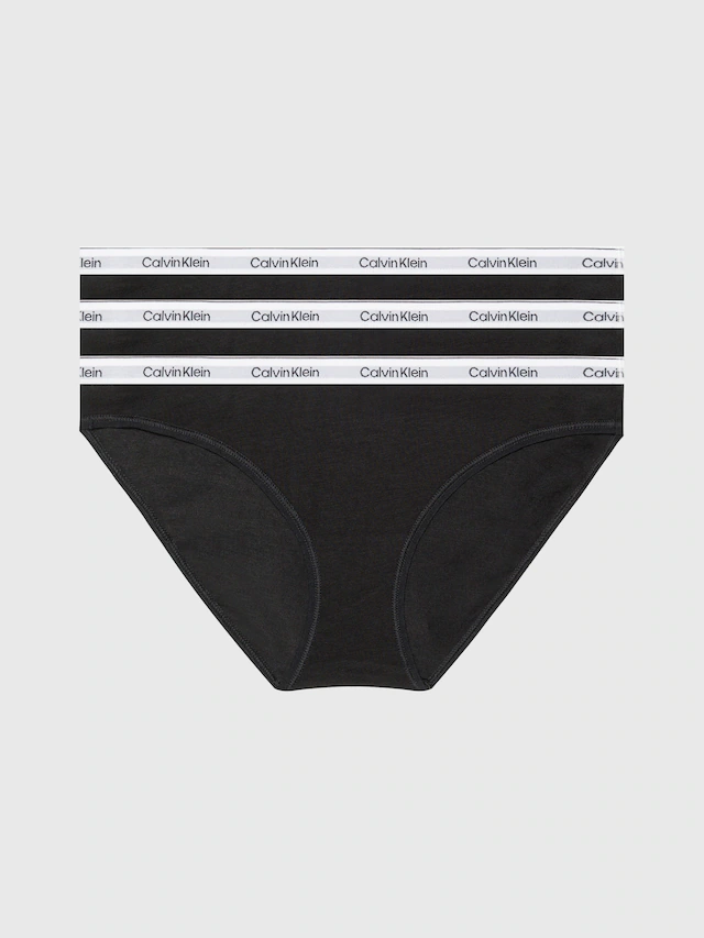Calvin Klein Underwear Bikinislip »3 PACK BIKINI (LOW-RISE)« 3 Stk. Low Rise mit Logobund