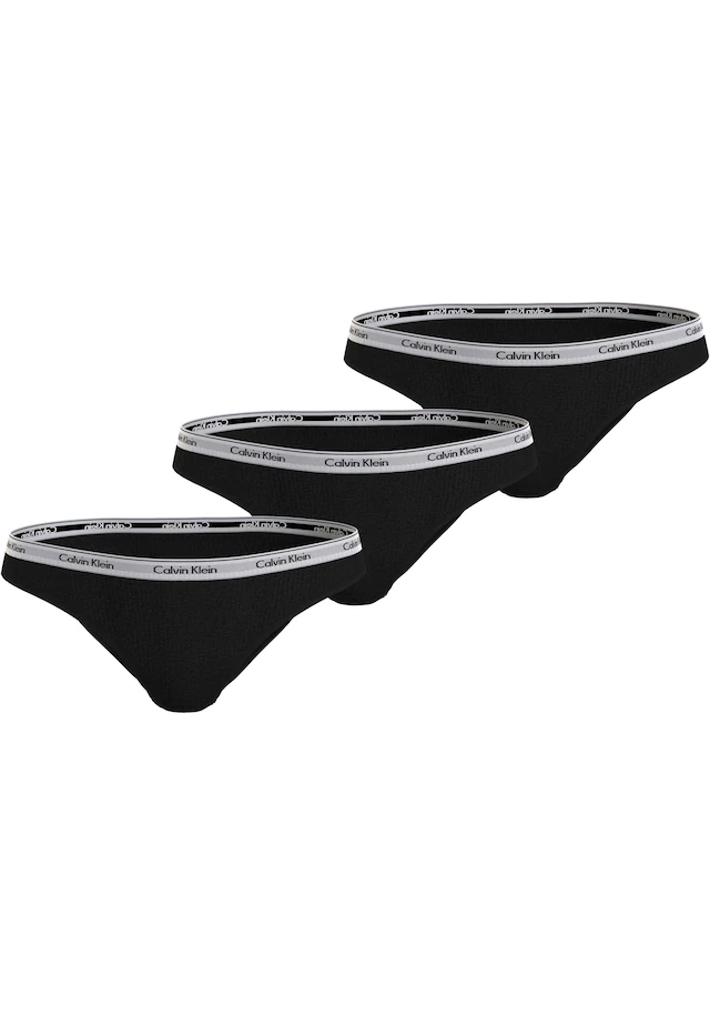 Calvin Klein Underwear Bikinislip »3 PACK BIKINI (LOW-RISE)« 3 Stk. Low Rise mit Logobund