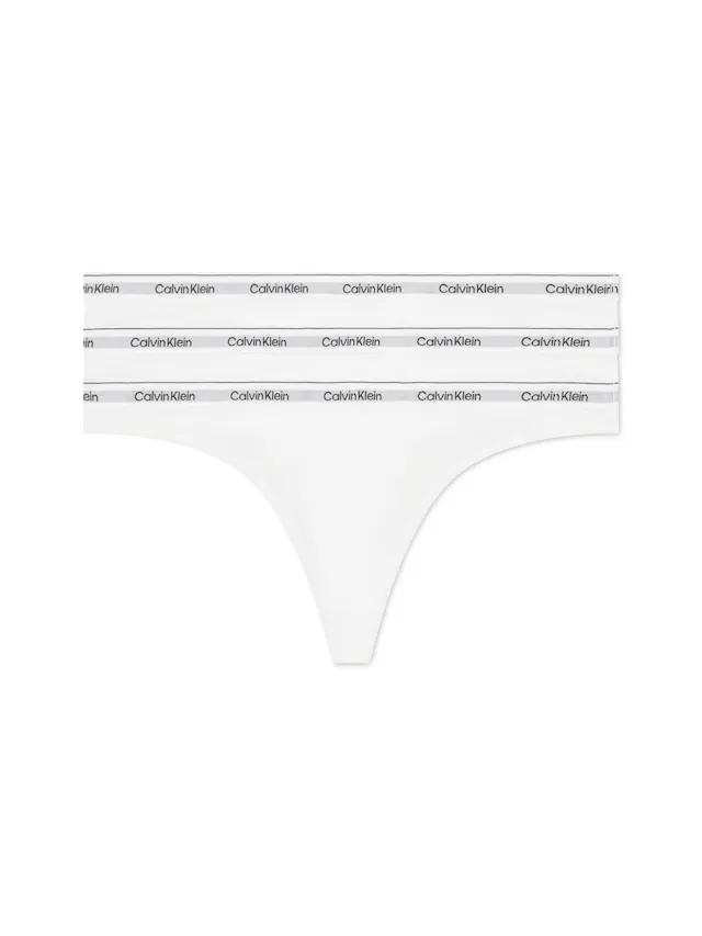 Calvin Klein Underwear Tanga »3 PACK THONG (LOW-RISE)« 3 Stk. String low waist mit Logobund
