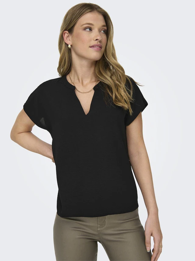 JDY Shirtbluse »JDYLION LIFE S/S TOP WVN NOOS« Polyester, regular fit