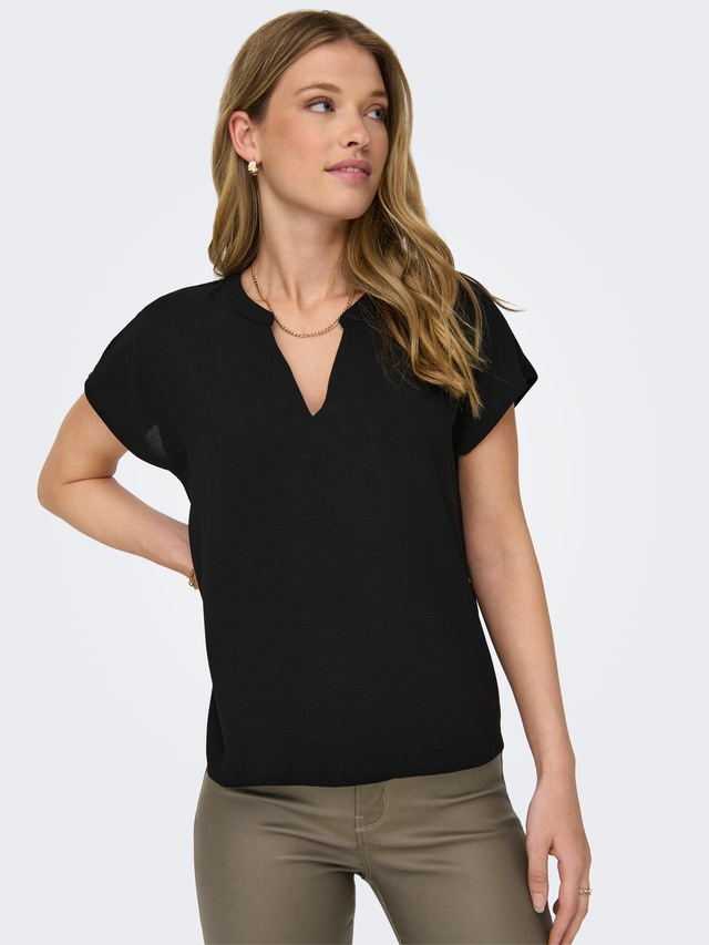 JDY Shirtbluse »JDYLION LIFE S/S TOP WVN NOOS« Polyester, regular fit
