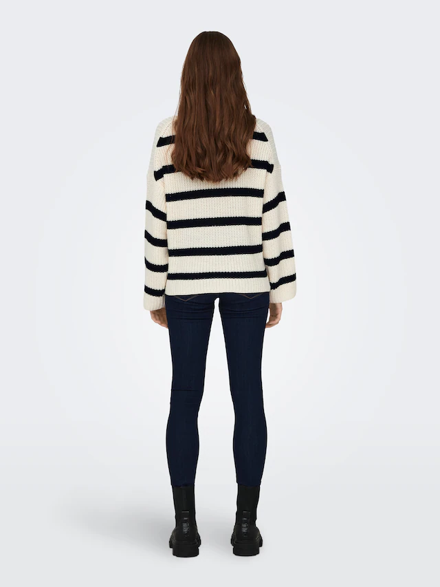 JDY Strickpullover »JDYJUSTY L/S STRIPE PULLOVER KNT NOOS«