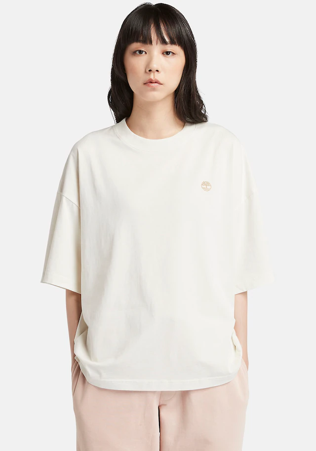 Timberland T-Shirt »DUNSTAN SHORT SLEEVE OVERSIZE TEE« mit Rundhalsausschnitt mit Rippbündchen, aus Baumwolle