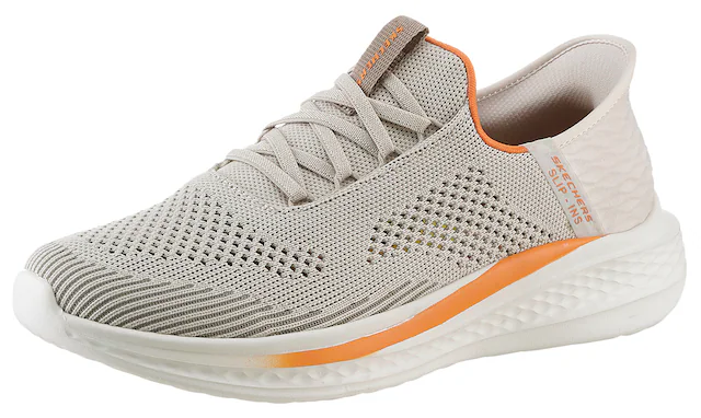Skechers Slip-On Sneaker »SLADE-QUINTO« , Slipper, Freizeitschuh mit dezenten Kontrastbesatz