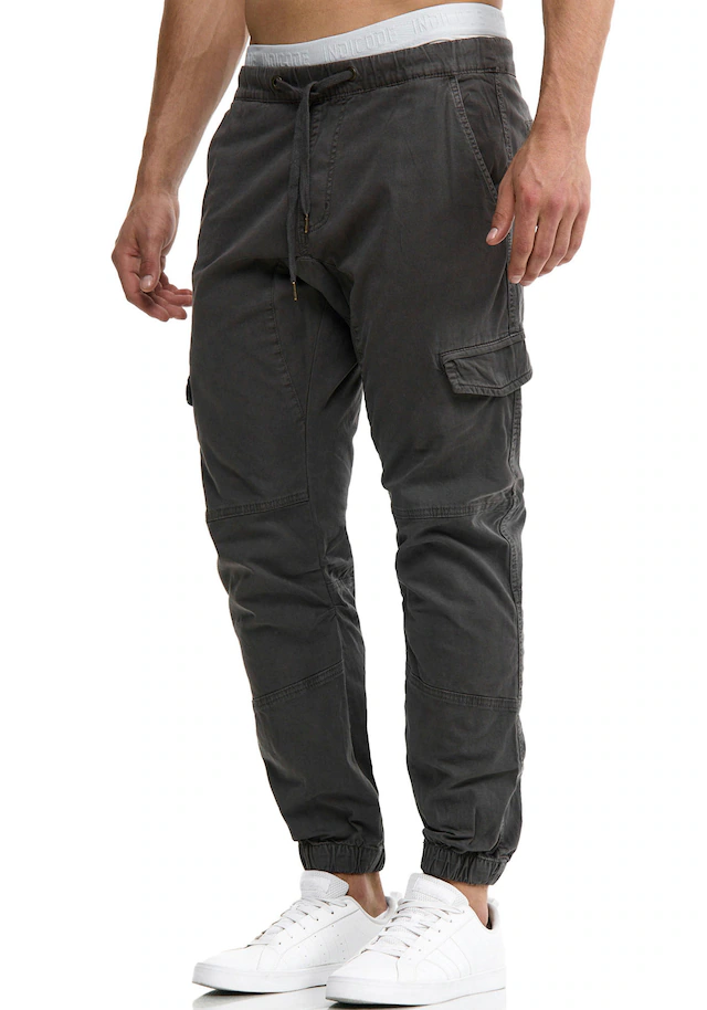 Indicode Cargohose »INLevi« mit seitlichen Cargotaschen und elastischen Bündchen