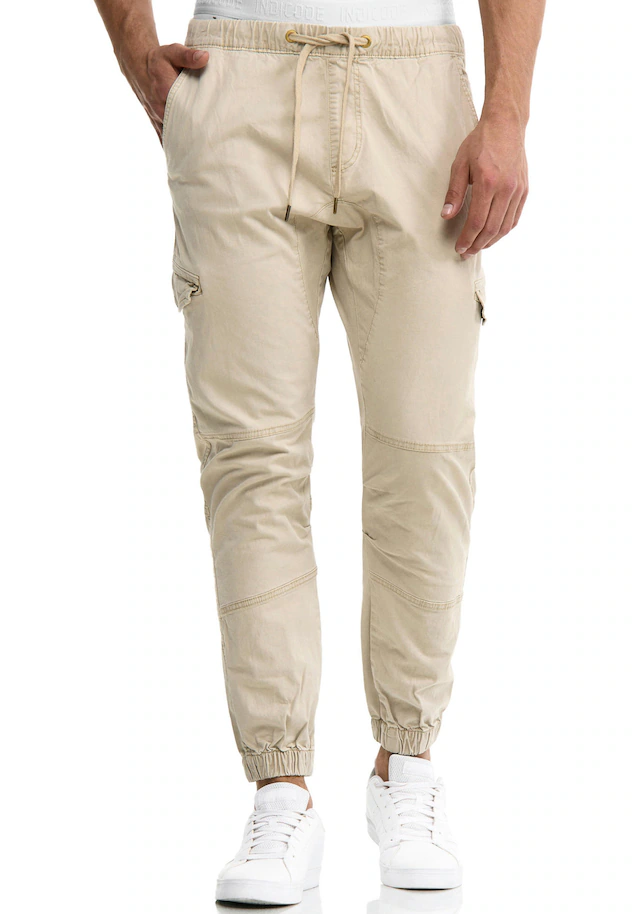 Indicode Cargohose »INLevi« mit seitlichen Cargotaschen und elastischen Bündchen