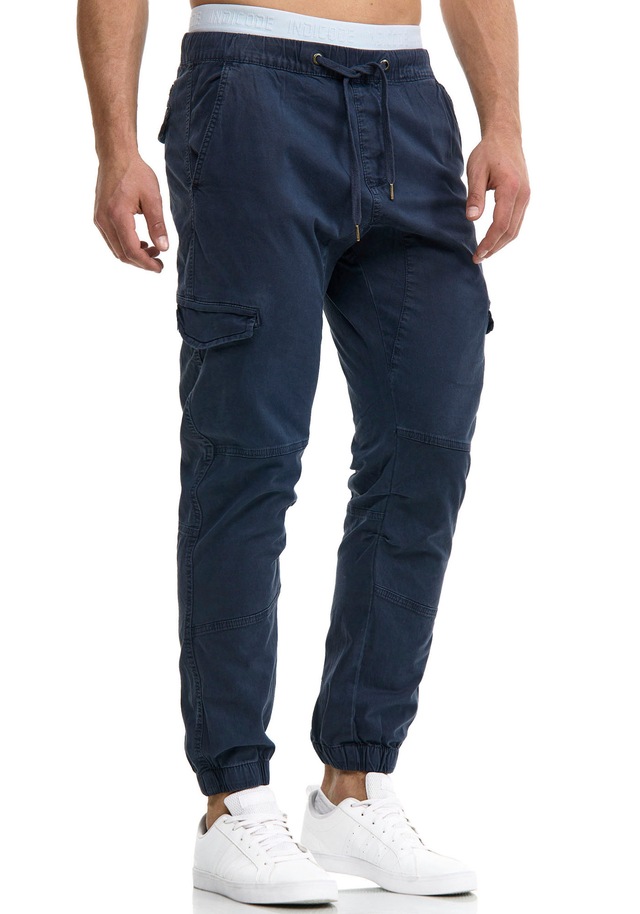 Indicode Cargohose »INLevi« mit seitlichen Cargotaschen und elastischen Bündchen