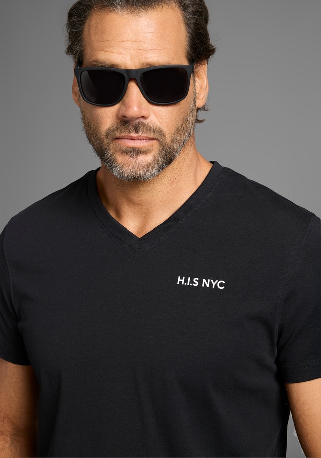 H.I.S V-Shirt 3-er Pack, Kurzarm, Slim Fit, aus Baumwolle