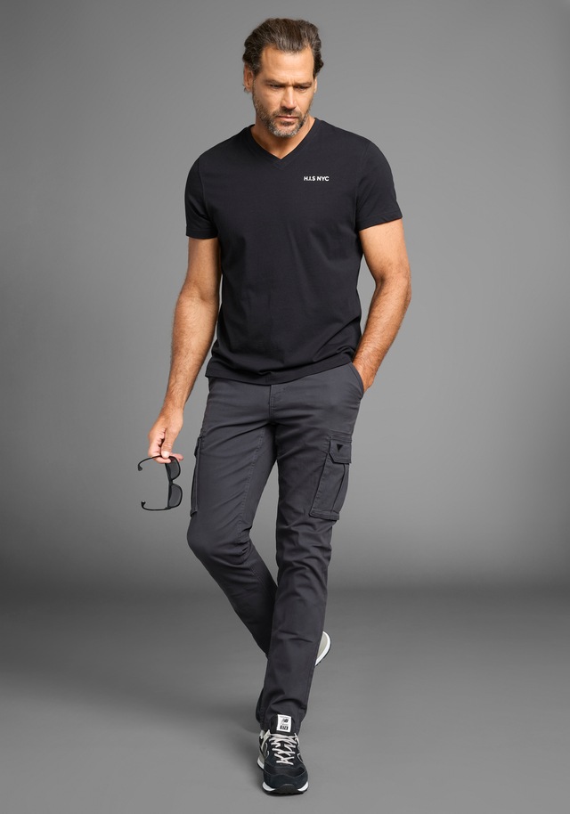 H.I.S V-Shirt 3-er Pack, Kurzarm, Slim Fit, aus Baumwolle
