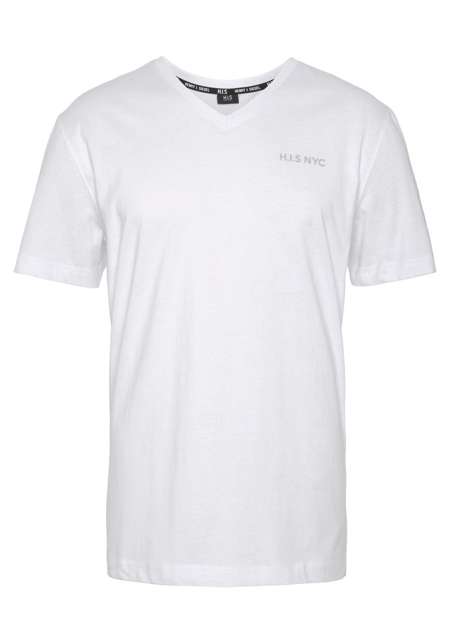 H.I.S V-Shirt 3-er Pack, Kurzarm, Slim Fit, aus Baumwolle