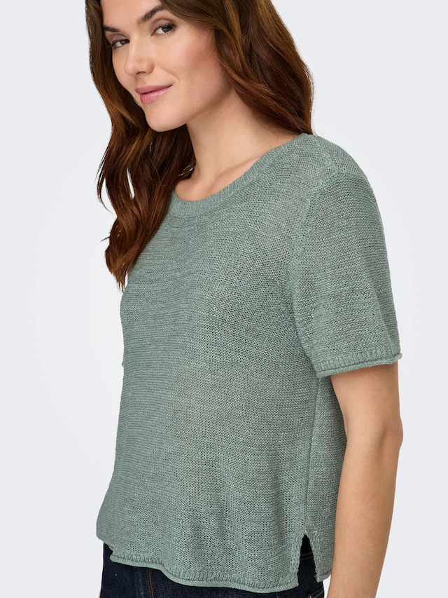 ONLY Kurzarmpullover »ONLSUNNY S/S PULLOVER NOOS KNT« Kunstfaser, regular fit