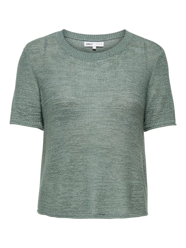 ONLY Kurzarmpullover »ONLSUNNY S/S PULLOVER NOOS KNT« Kunstfaser, regular fit