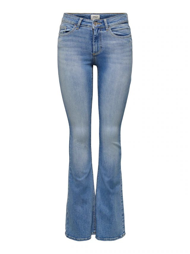 ONLY Bootcut-Jeans »ONLBLUSH – Bootcut-Jeans mit niedriger Leibhöhe und Stretch« Baumwollmischung, bootcut fit
