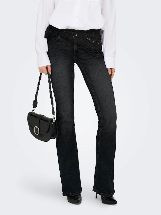 ONLY Bootcut-Jeans »ONLBLUSH – Bootcut-Jeans mit niedriger Leibhöhe und Stretch« Baumwollmischung, bootcut fit