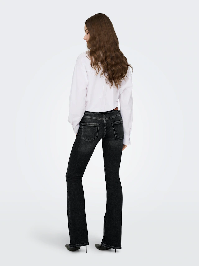 ONLY Bootcut-Jeans »ONLBLUSH – Bootcut-Jeans mit niedriger Leibhöhe und Stretch« Baumwollmischung, bootcut fit