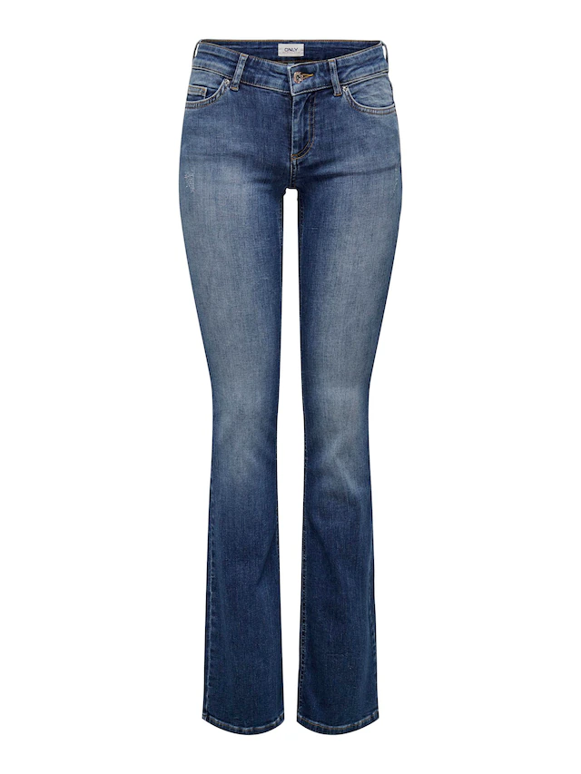 ONLY Bootcut-Jeans »ONLBLUSH – Bootcut-Jeans mit niedriger Leibhöhe und Stretch« Baumwollmischung, bootcut fit