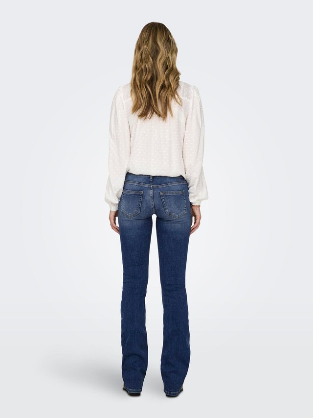 ONLY Bootcut-Jeans »ONLBLUSH – Bootcut-Jeans mit niedriger Leibhöhe und Stretch« Baumwollmischung, bootcut fit