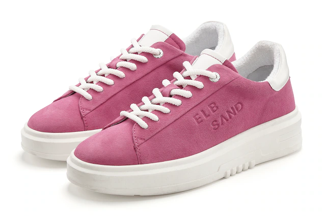 Elbsand Sneaker »Schnürschuh, Turnschuh, Schnürhalbschuh, Freizeitschuh, Ledersneaker« aus Leder mit modischer Plateausohle