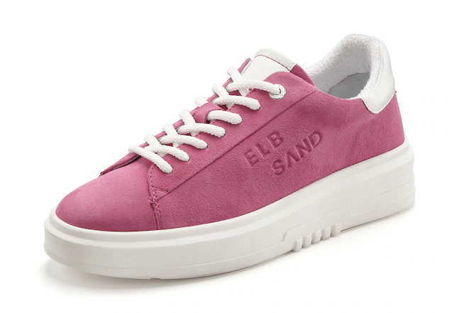Elbsand Sneaker »Schnürschuh, Turnschuh, Schnürhalbschuh, Freizeitschuh, Ledersneaker« aus Leder mit modischer Plateausohle