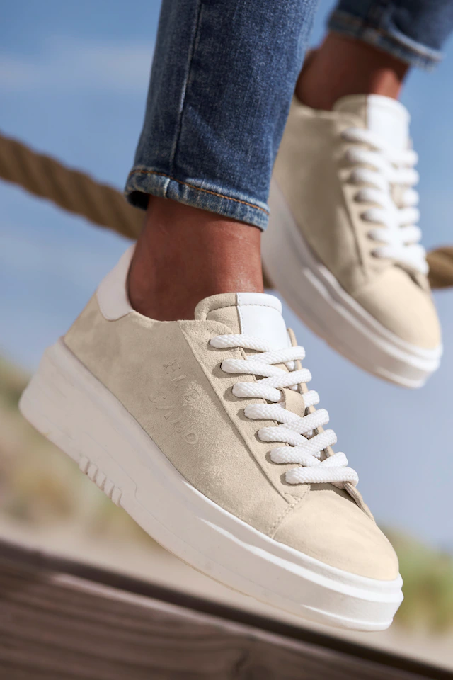 Elbsand Sneaker »Schnürschuh, Turnschuh, Schnürhalbschuh, Freizeitschuh, Ledersneaker« aus Leder mit modischer Plateausohle