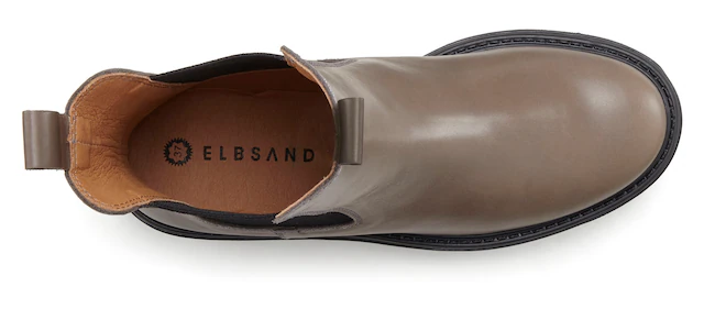 Elbsand Stiefelette »Chelseaboots, Schlupfstiefel, Bikerboots, Herbststiefelette« aus Leder mit Stretch-Einsätzen, Lederstiefelette