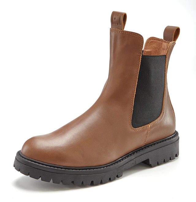 Elbsand Stiefelette »Chelseaboots, Schlupfstiefel, Bikerboots, Herbststiefelette« aus Leder mit Stretch-Einsätzen, Lederstiefelette