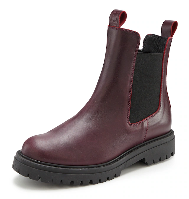 Elbsand Stiefelette »Chelseaboots, Schlupfstiefel, Bikerboots, Herbststiefelette« aus Leder mit Stretch-Einsätzen, Lederstiefelette