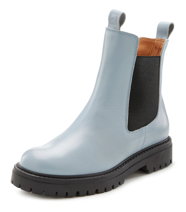 Elbsand Stiefelette »Chelseaboots, Schlupfstiefel, Bikerboots, Herbststiefelette« aus Leder mit Stretch-Einsätzen, Lederstiefelette