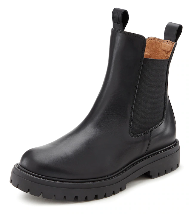 Elbsand Stiefelette »Chelseaboots, Schlupfstiefel, Bikerboots, Herbststiefelette« aus Leder mit Stretch-Einsätzen, Lederstiefelette