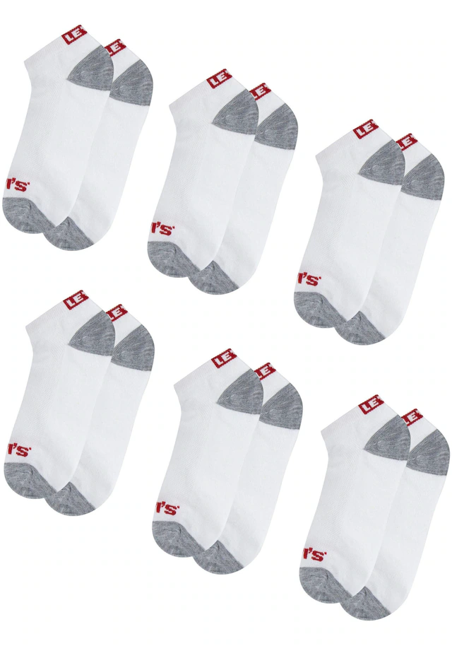 Levi's® Kids Kurzsocken »LHN BOX TAB LOW CUT 6PK MarkeL« Packung, 6 Paar tlg. UNISEX