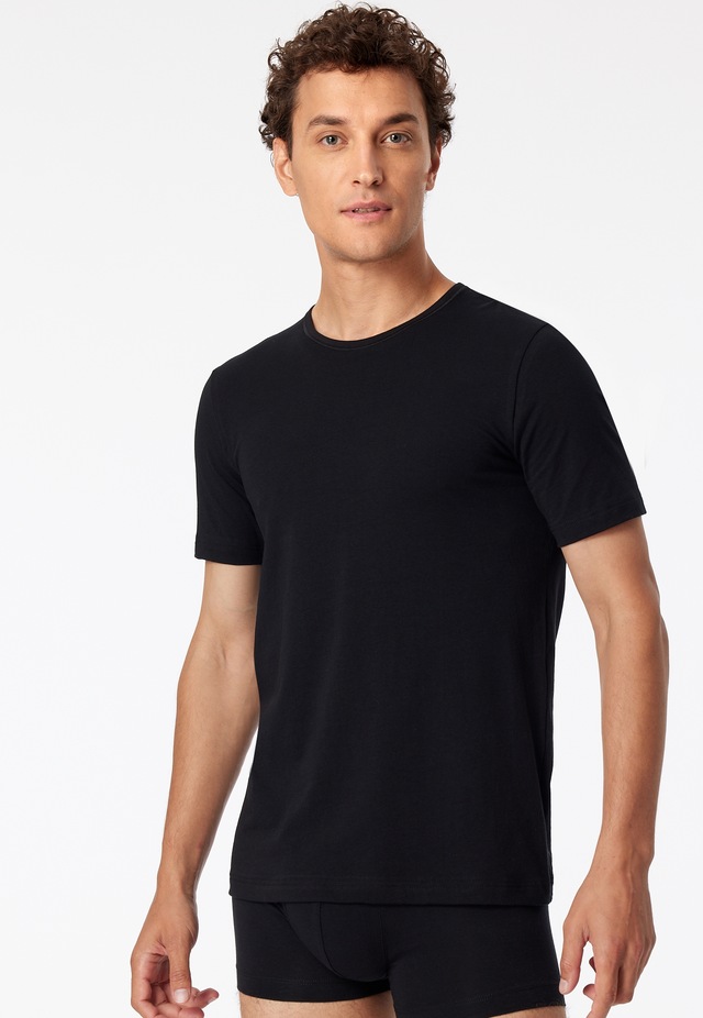 Schiesser T-Shirt »95/5« 2er-Pack, mit Rundhalsausschnitt, Cotton-Mix, Single Jersey