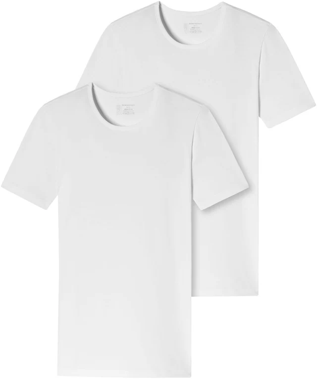 Schiesser T-Shirt »95/5« 2er-Pack, mit Rundhalsausschnitt, Cotton-Mix, Single Jersey