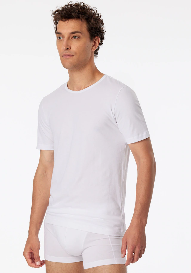 Schiesser T-Shirt »95/5« 2er-Pack, mit Rundhalsausschnitt, Cotton-Mix, Single Jersey