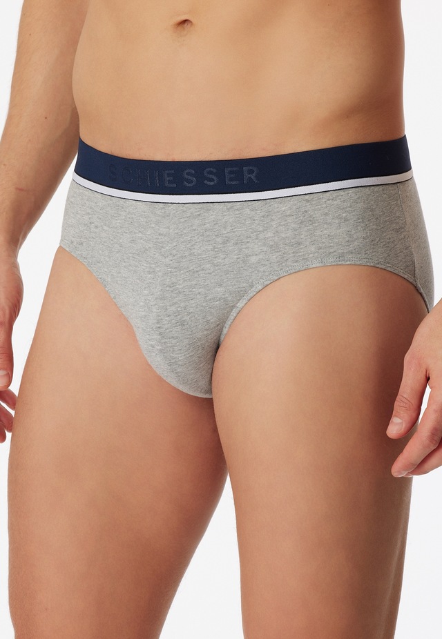 Schiesser Rioslip »95/5« 3er-Pack, mit sportlichem Logo-Webgummibund mit schmalen weißem Ansatz