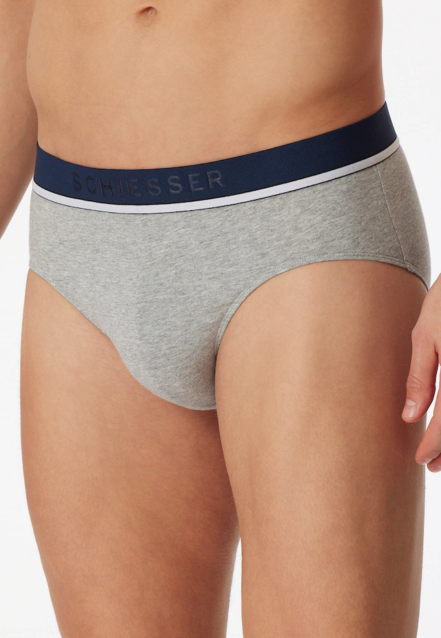 Schiesser Rioslip »95/5« 3er-Pack, mit sportlichem Logo-Webgummibund mit schmalen weißem Ansatz