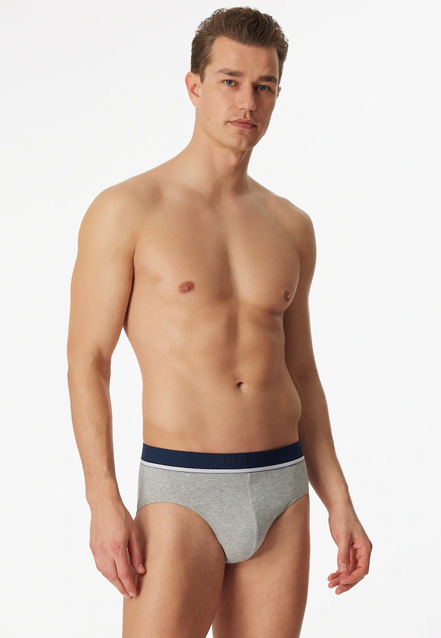 Schiesser Rioslip »95/5« 3er-Pack, mit sportlichem Logo-Webgummibund mit schmalen weißem Ansatz