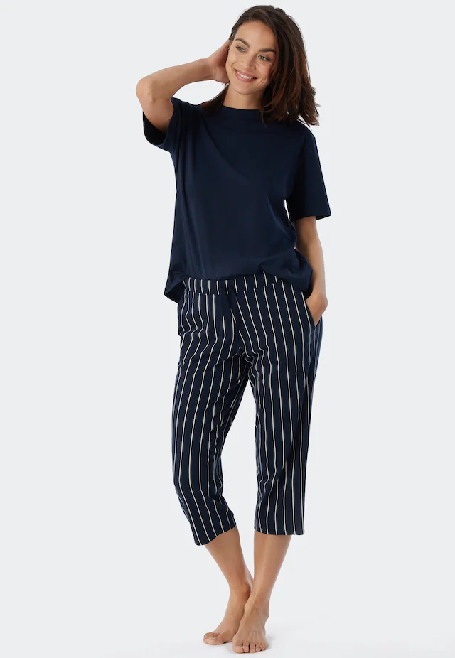 Schiesser 3/4-Hose »Mix + Relax« seitliche Taschen, Bindeband