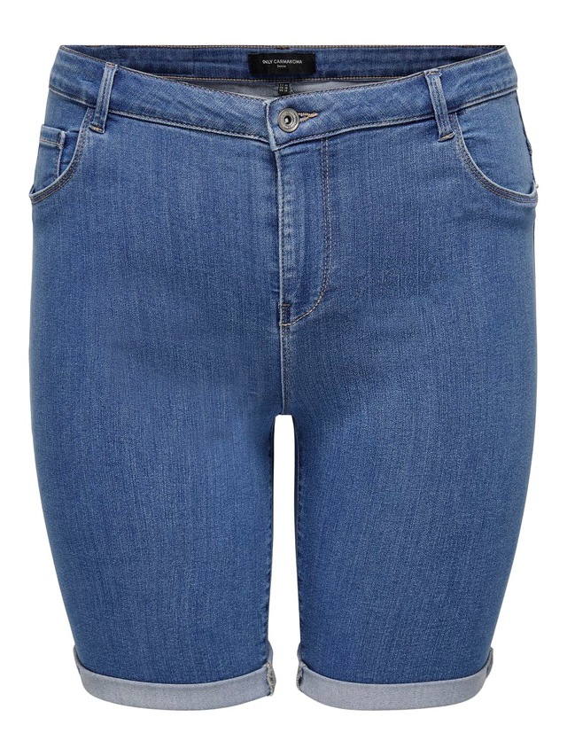 ONLY CARMAKOMA Jeansshorts »CARTHUNDER LIFE REG LONG SHORTS DNM« Viskosemischung, skinny fit