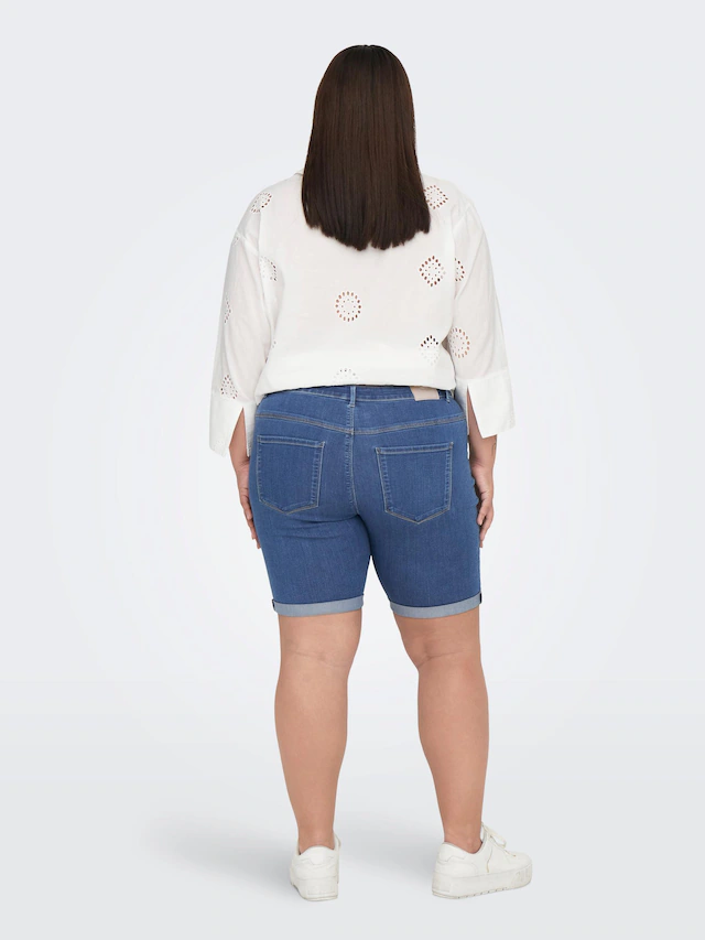 ONLY CARMAKOMA Jeansshorts »CARTHUNDER LIFE REG LONG SHORTS DNM« Viskosemischung, skinny fit