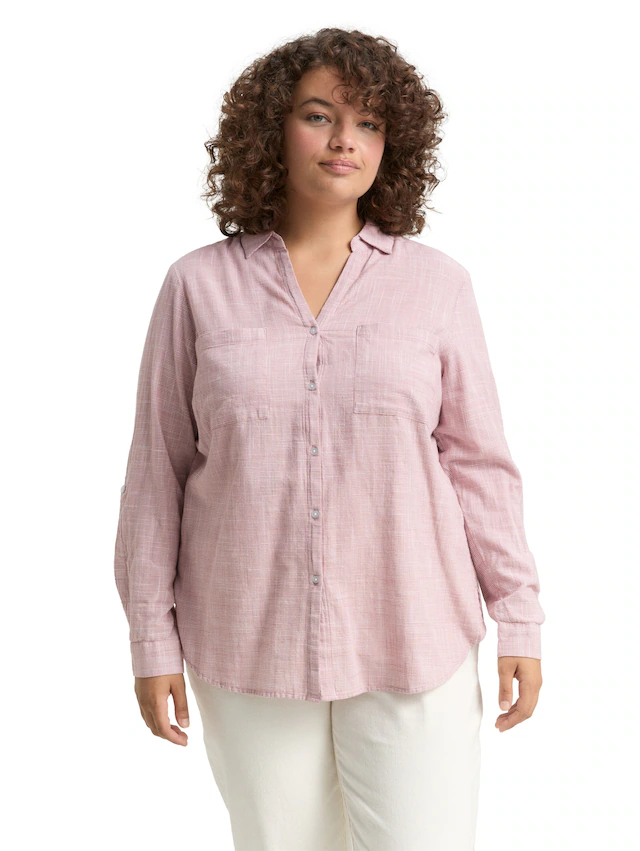 TOM TAILOR PLUS Shirtbluse »TTP Blouse« mit aufgesetzten Brusttaschen