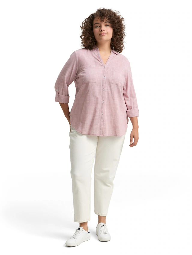 TOM TAILOR PLUS Shirtbluse »TTP Blouse« mit aufgesetzten Brusttaschen