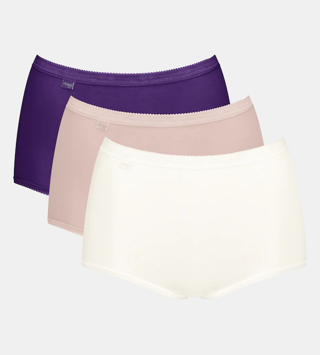 sloggi Maxislip »Basic+ Maxi« perfekter Sitz, Cotton-Mix, hohe Taille
