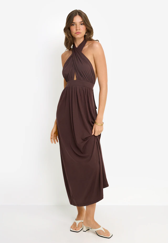 LSCN by LASCANA Neckholderkleid in Maxilänge