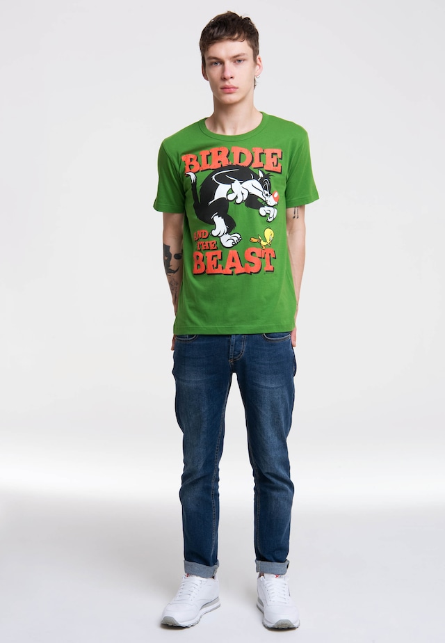 LOGOSHIRT T-Shirt »Looney Tunes – Sylvester & Tweety« mit coolem Print