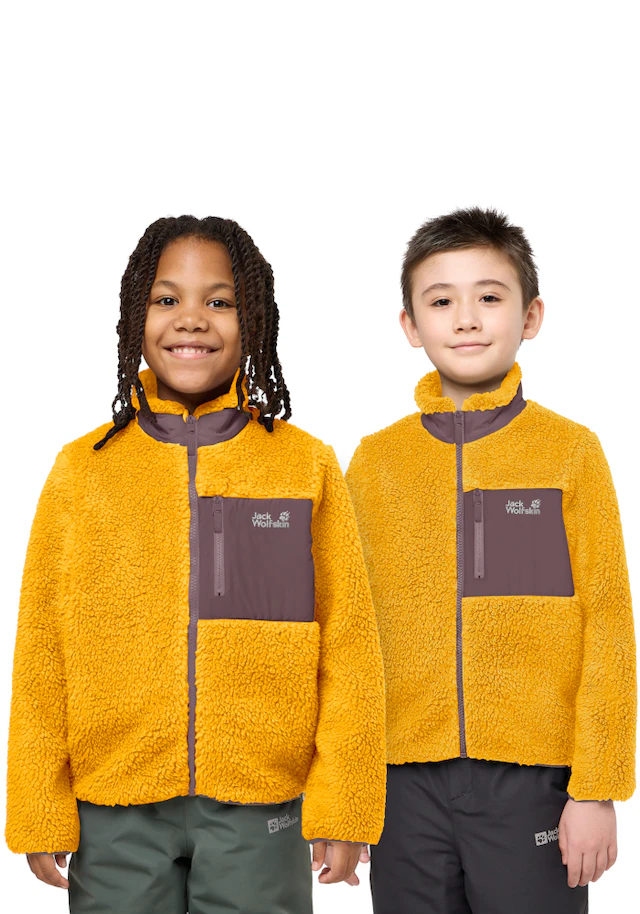 Jack Wolfskin Fleecejacke »ICE CURL JACKET K« für Kinder, kuschelig, wärmend, atmungsaktiv