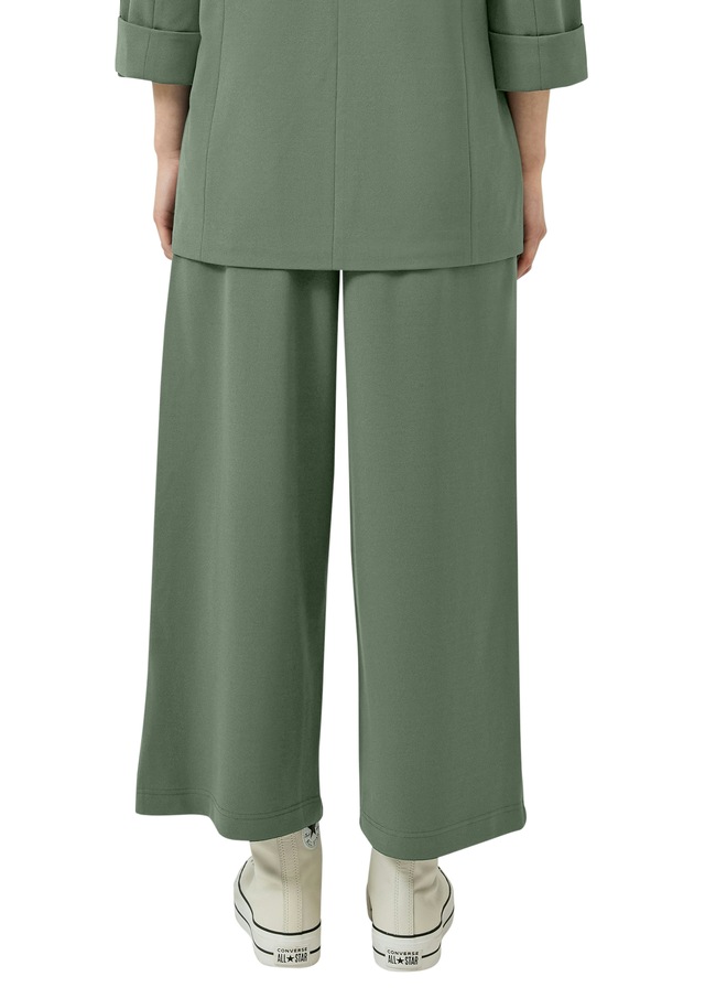 QS Culotte Sommerhose mit Knopf-Design am Gummibund
